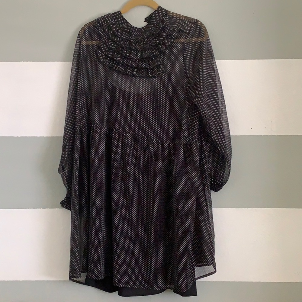 WhoWhatWear sheer black dress XXL